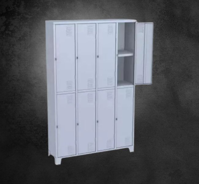 Virtuaxo_Roupeiro De Aço C 8 Portas Grandes C Prateleira